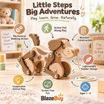 Wooden Puppy Pull Toy
