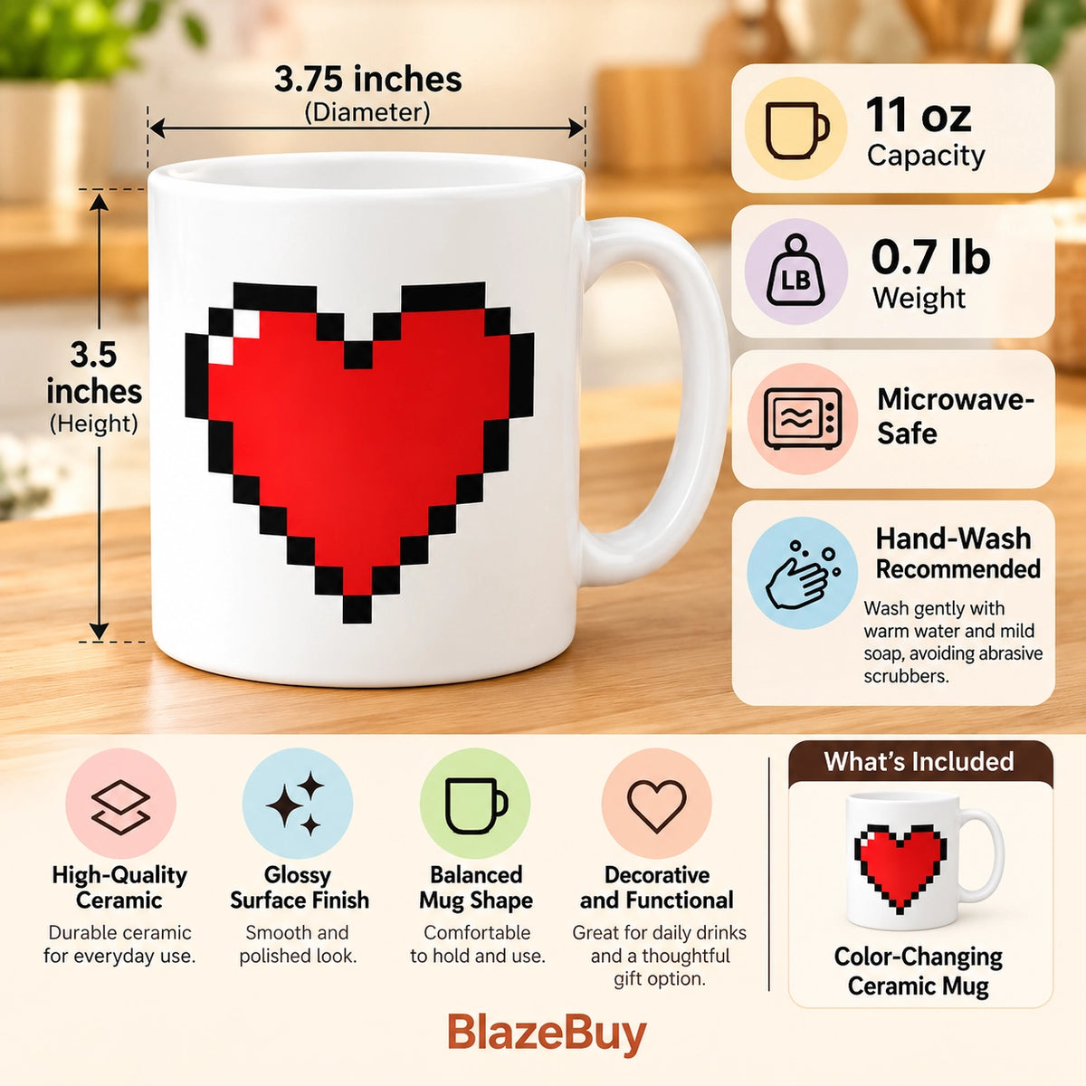 Heart Color-Changing Mug