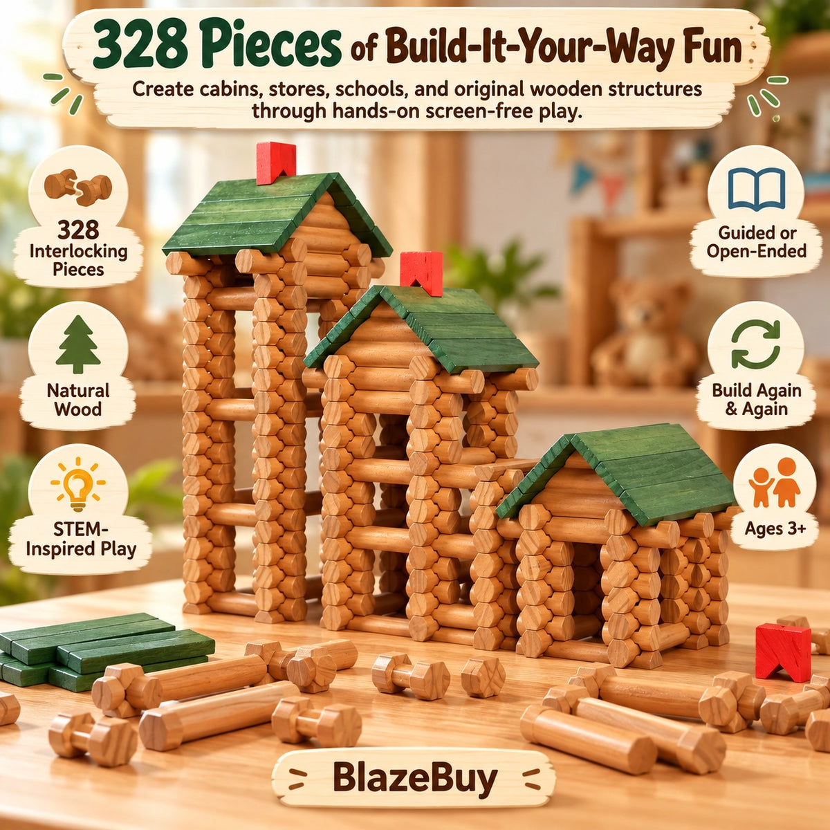 Woodland Builder Log Set