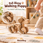 Wooden Puppy Pull Toy