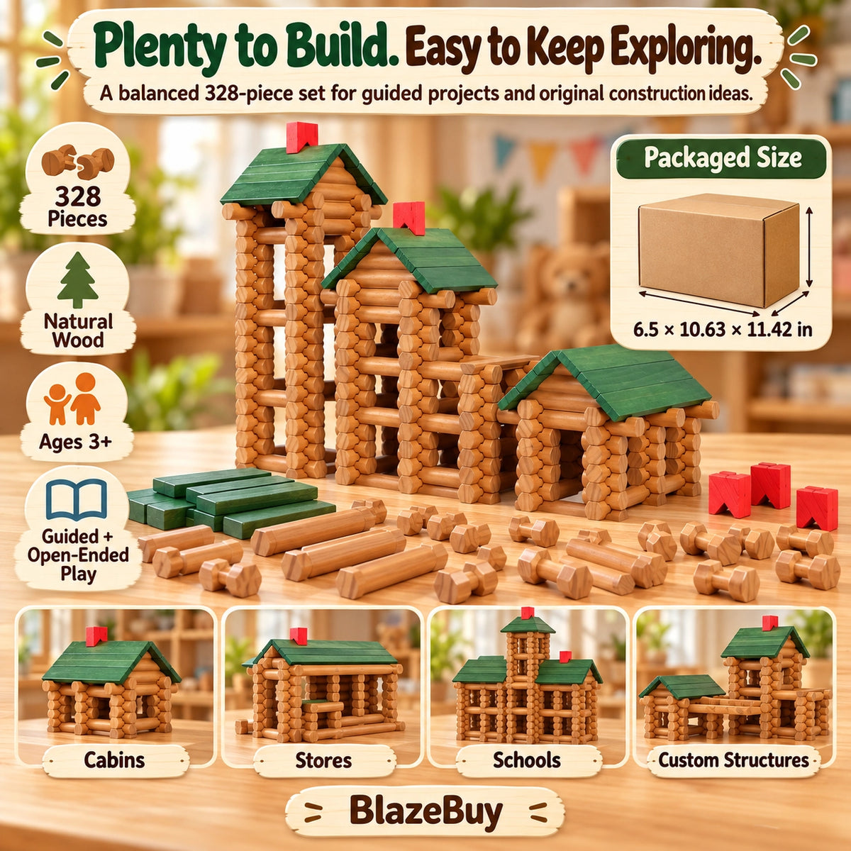 Woodland Builder Log Set