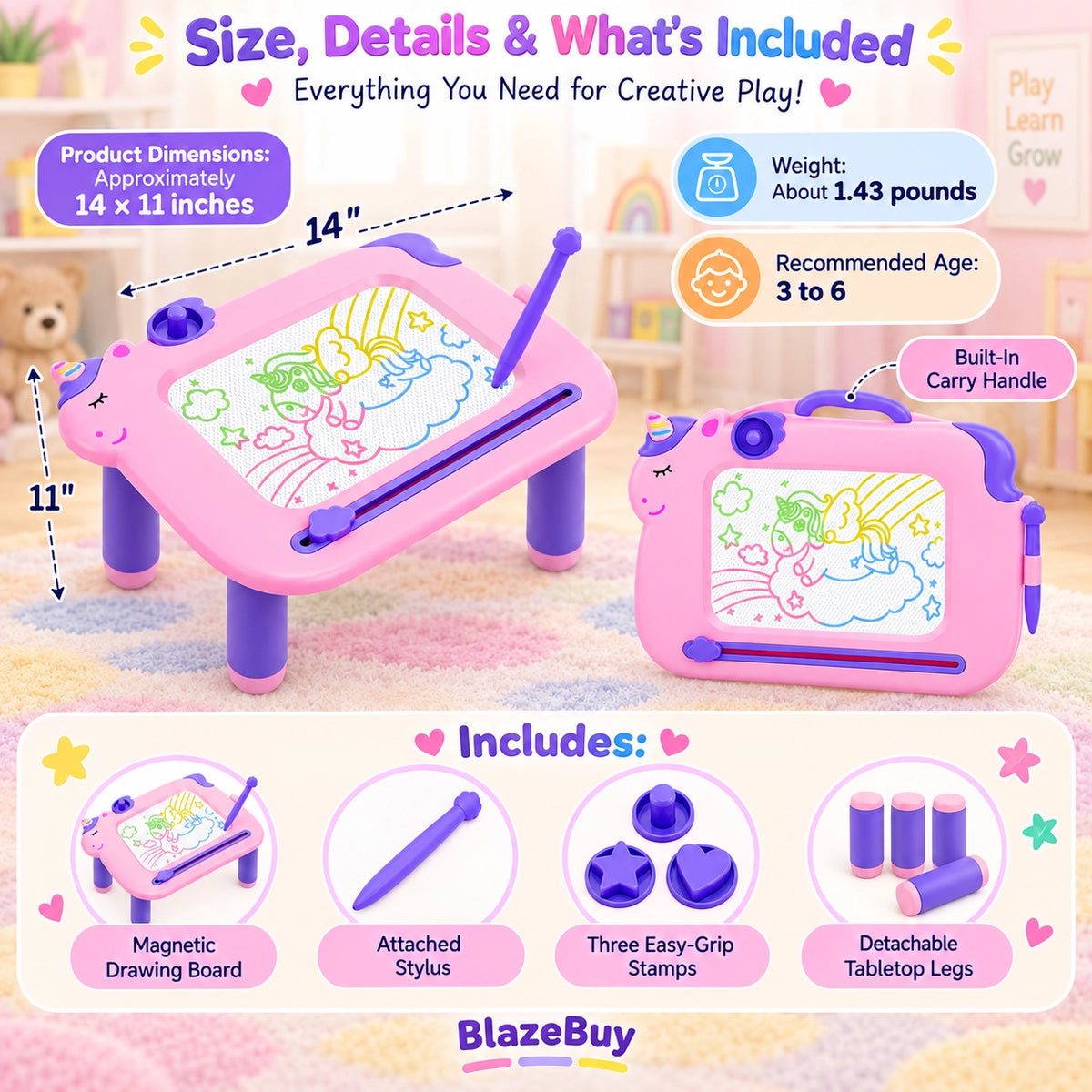 Unicorn Magnetic Drawing Board