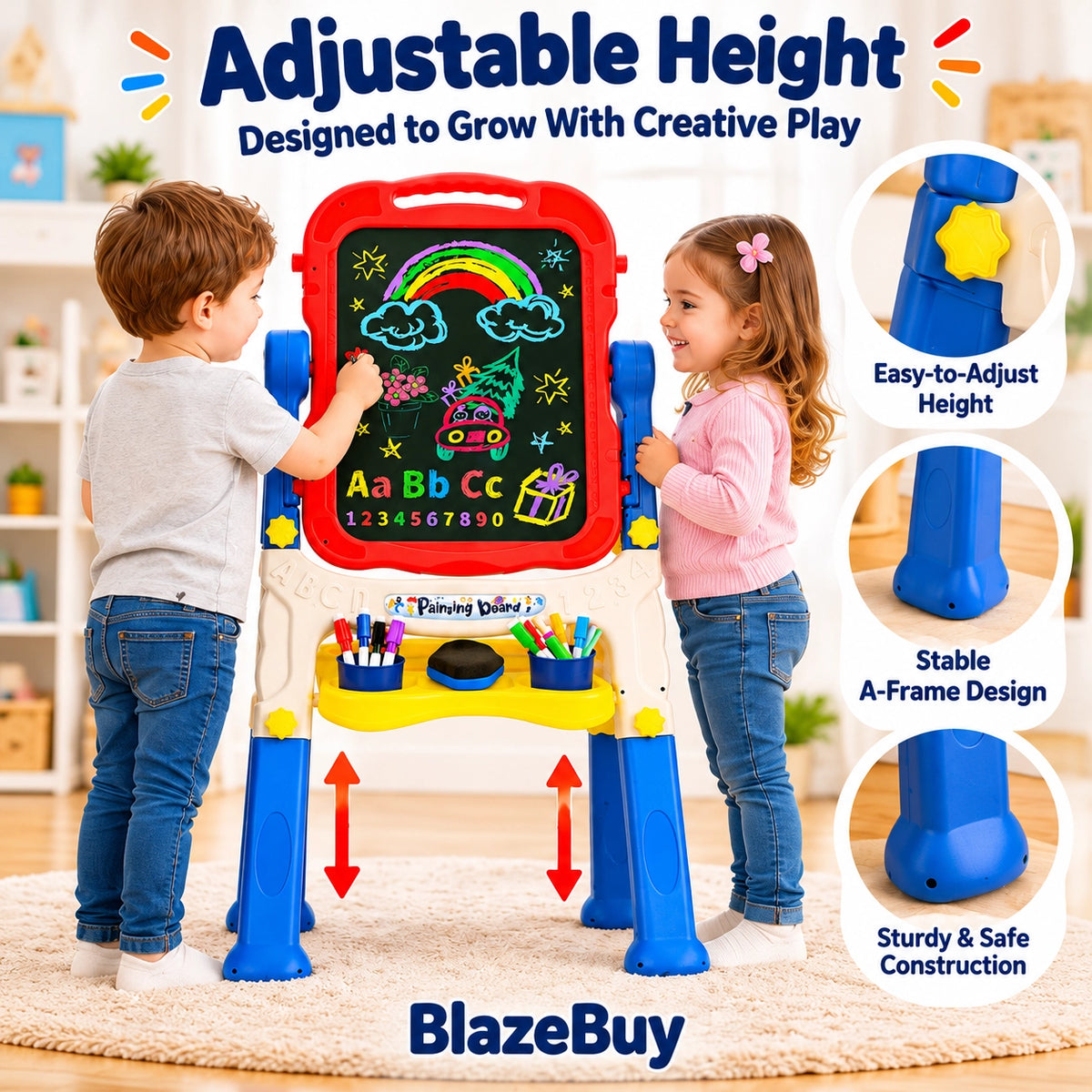 Double-Sided Magnetic Art Easel