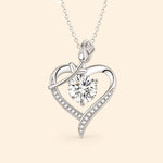 Rose Heart Moissanite Necklace