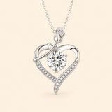 Rose Heart Moissanite Necklace