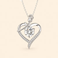Rose Heart Moissanite Necklace