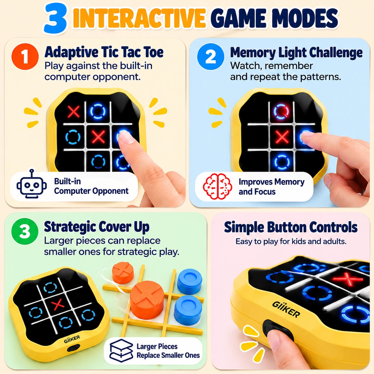 Interactive Tic Tac Toe Puzzle Game