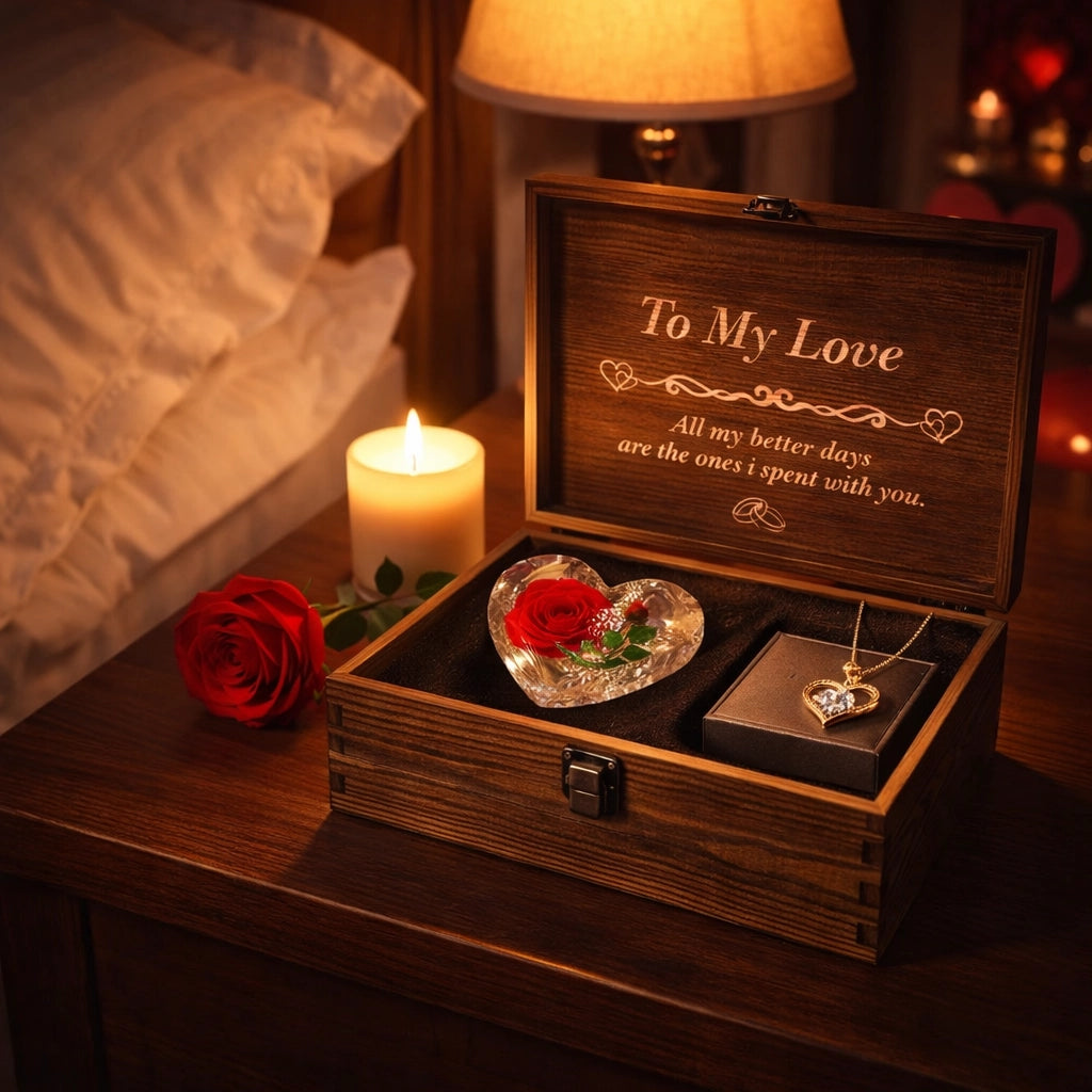 Handcrafted Rose Memory Keepsake