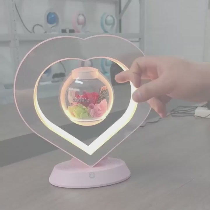Levitating Preserved Rose Lamp