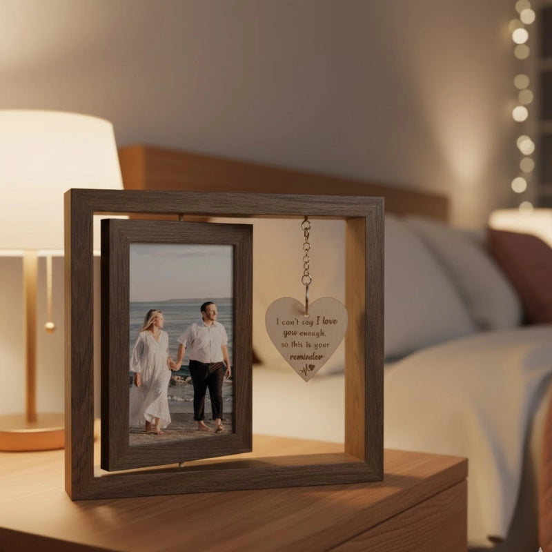 Rotating Rustic Photo Frame
