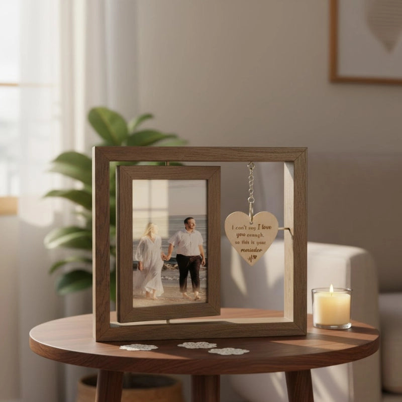 Rotating Rustic Photo Frame