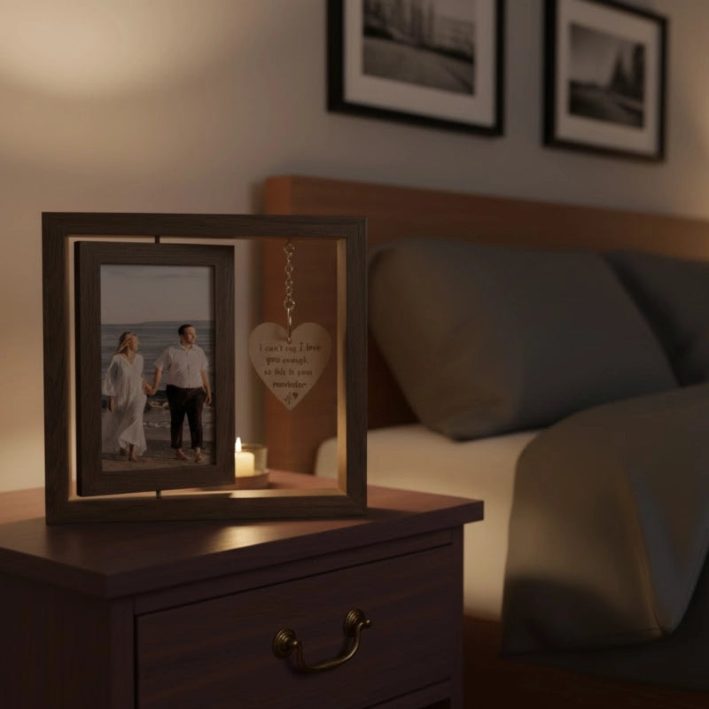 Rotating Rustic Photo Frame