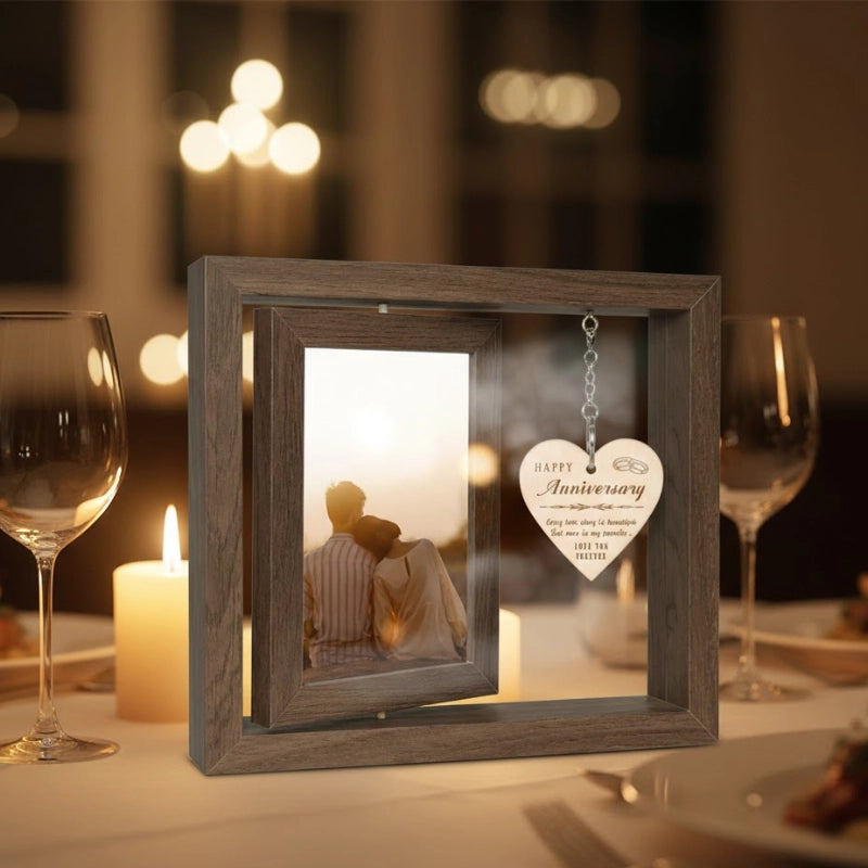 Rotating Rustic Photo Frame