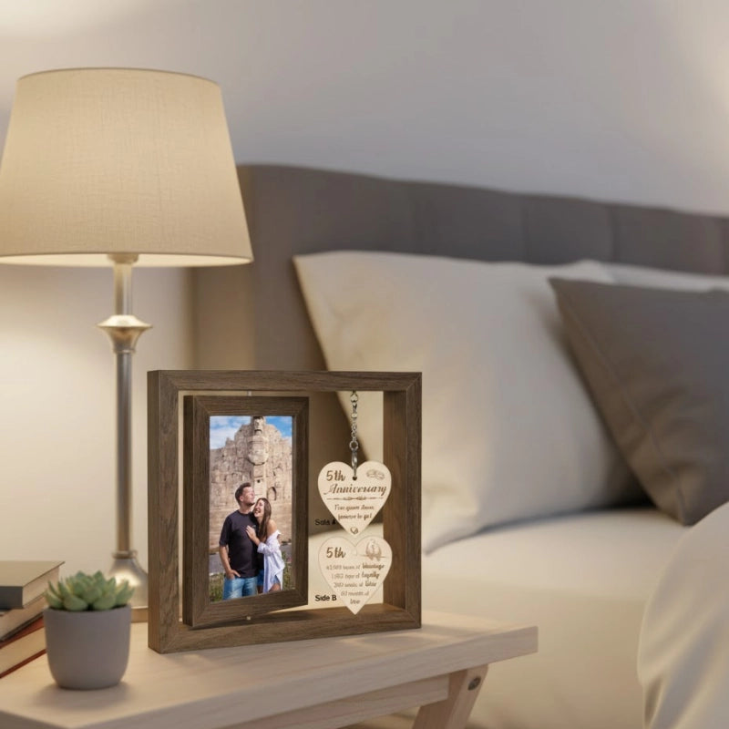 Rotating Rustic Photo Frame