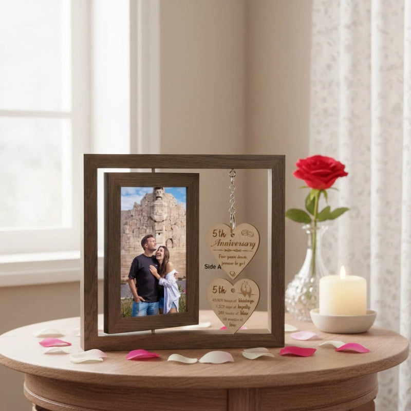 Rotating Rustic Photo Frame