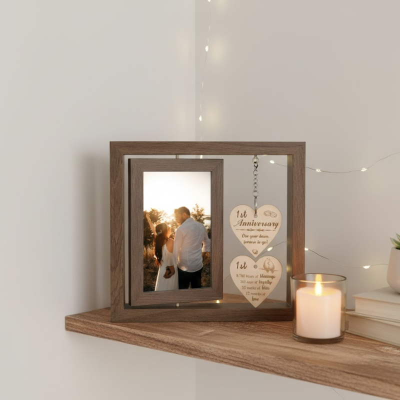 Rotating Rustic Photo Frame
