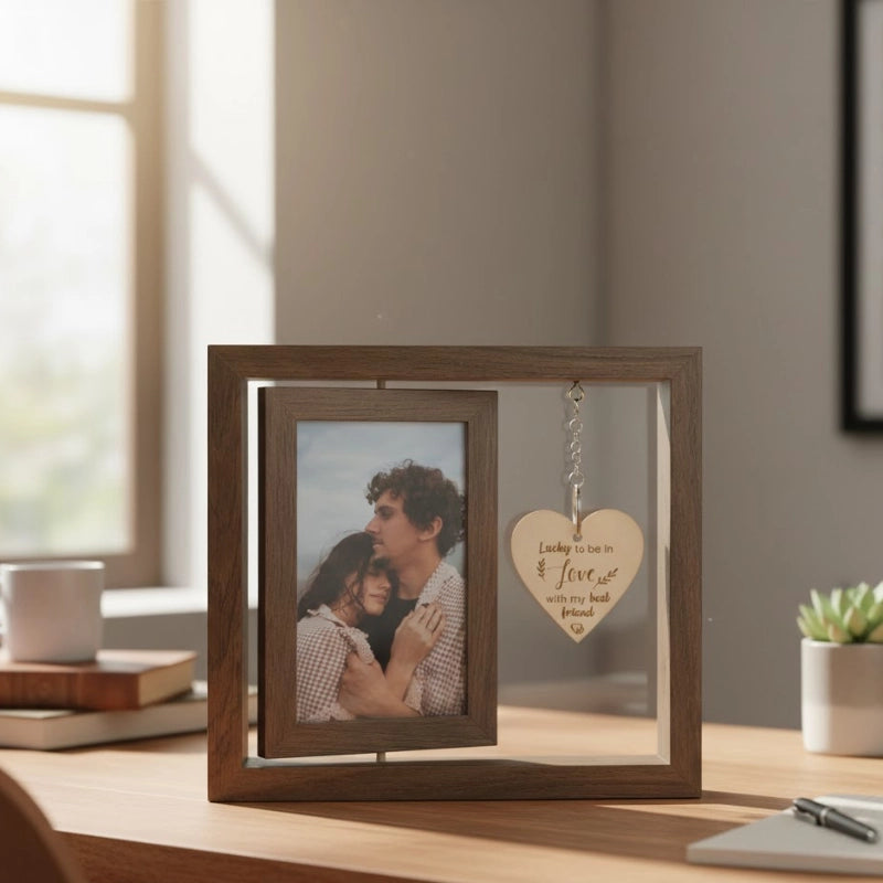 Rotating Rustic Photo Frame