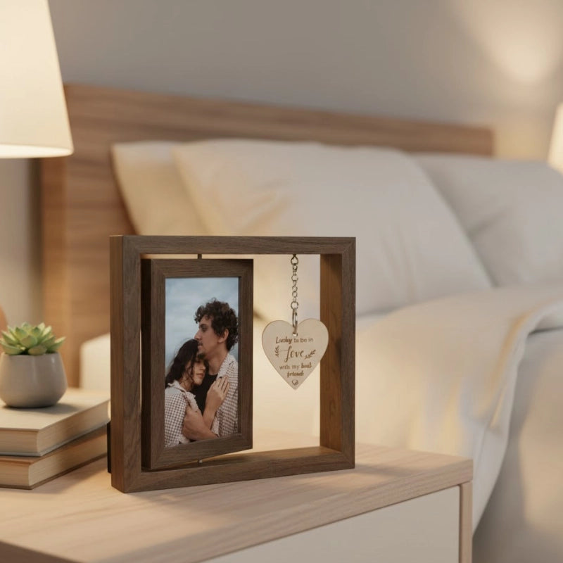 Rotating Rustic Photo Frame
