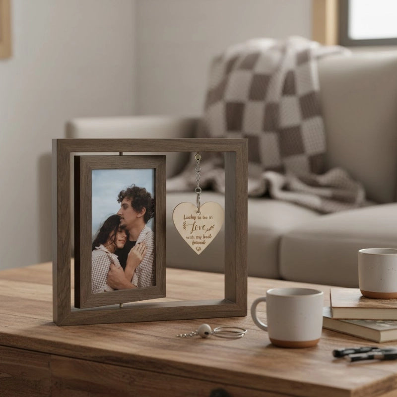 Rotating Rustic Photo Frame