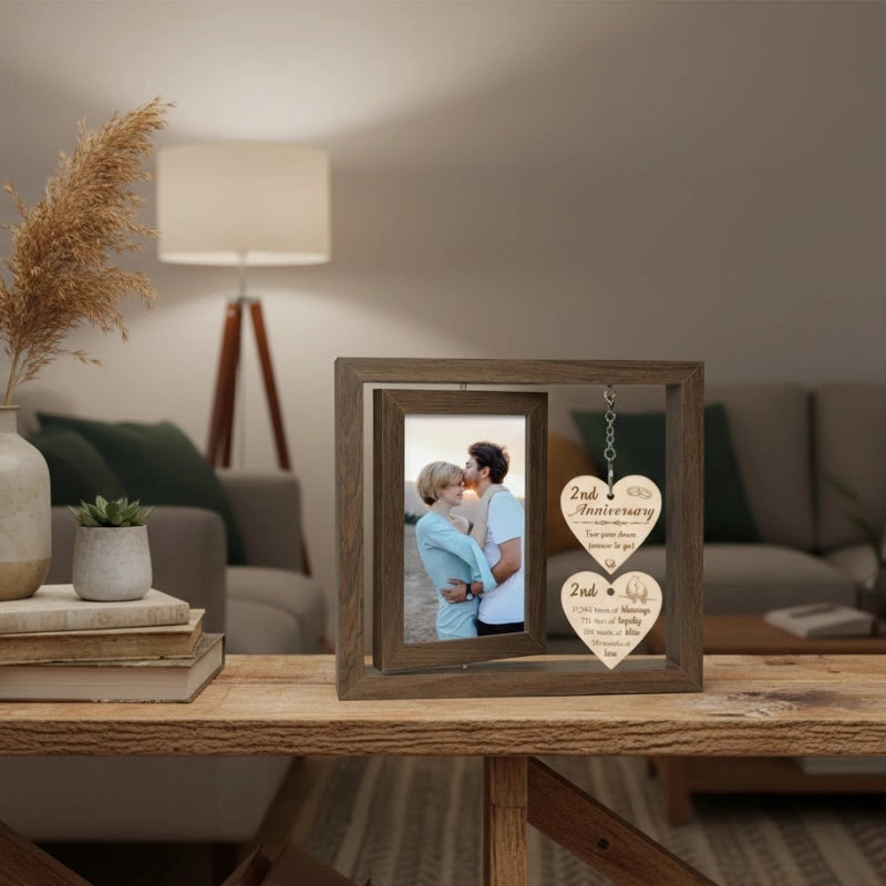 Rotating Rustic Photo Frame