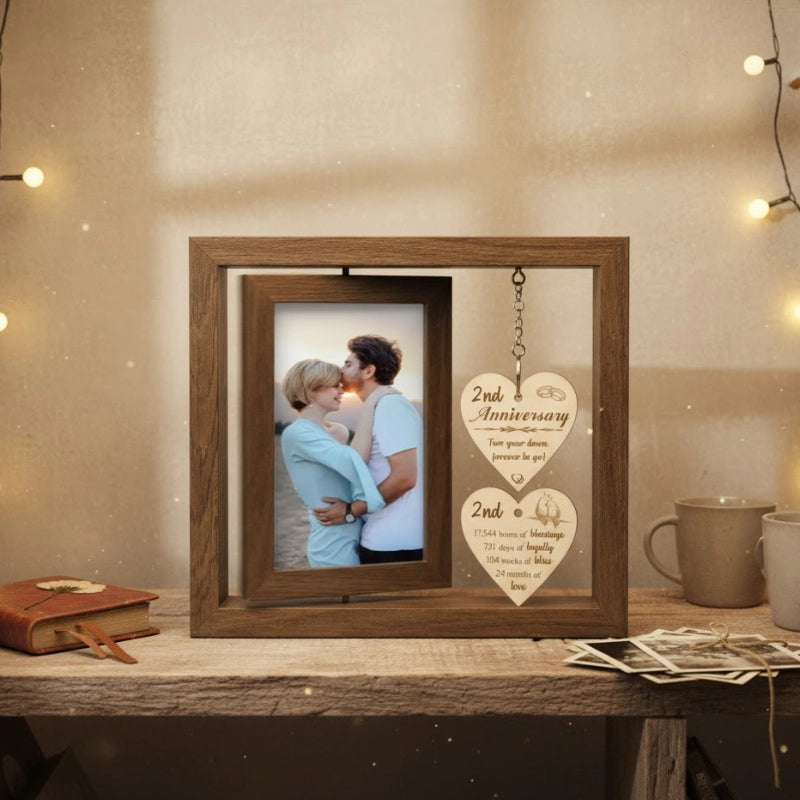 Rotating Rustic Photo Frame
