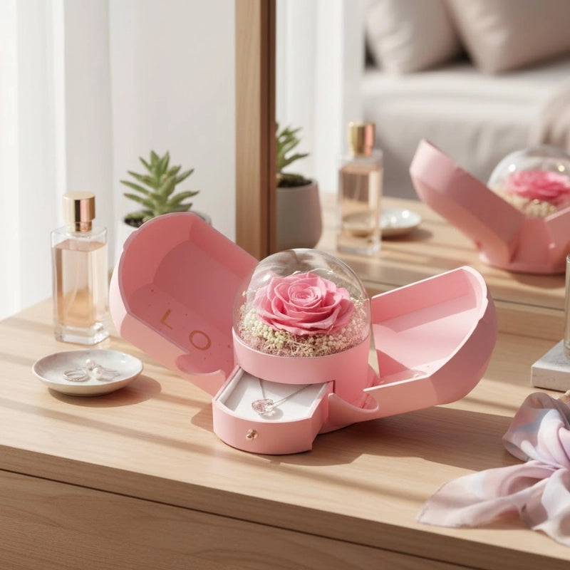 Preserved Rose Necklace Box