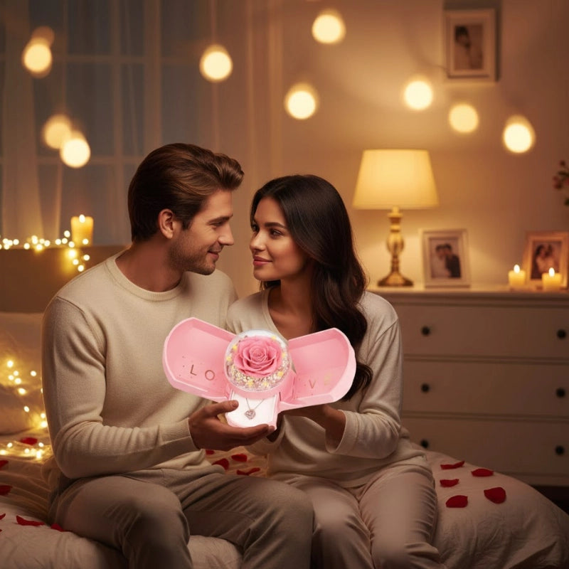 Preserved Rose Necklace Box