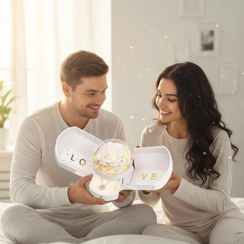 Preserved Rose Necklace Box