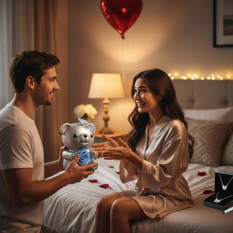 Preserved Rose Teddy Bear