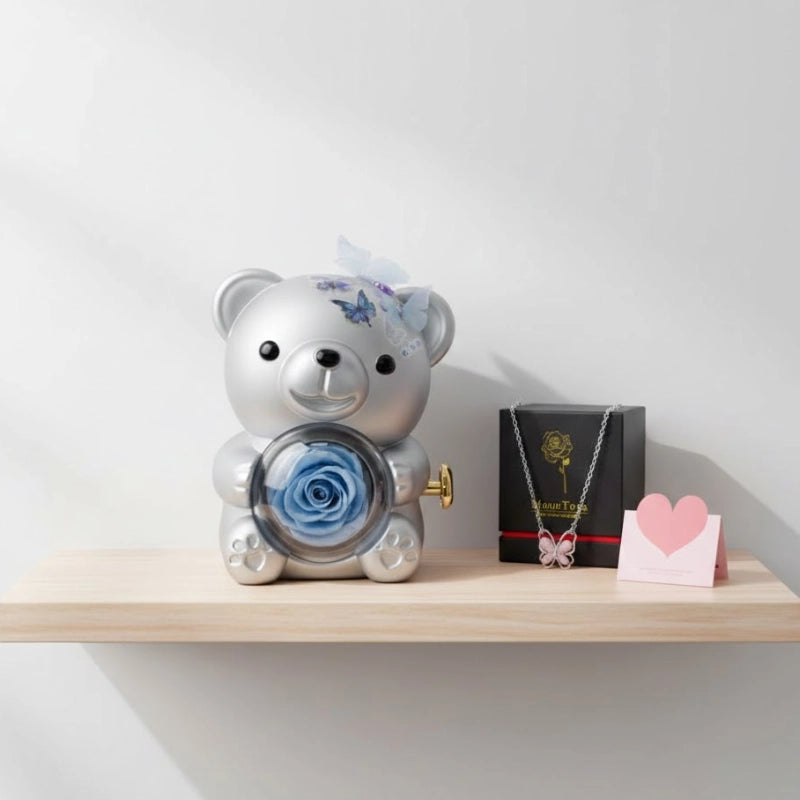 Preserved Rose Teddy Bear