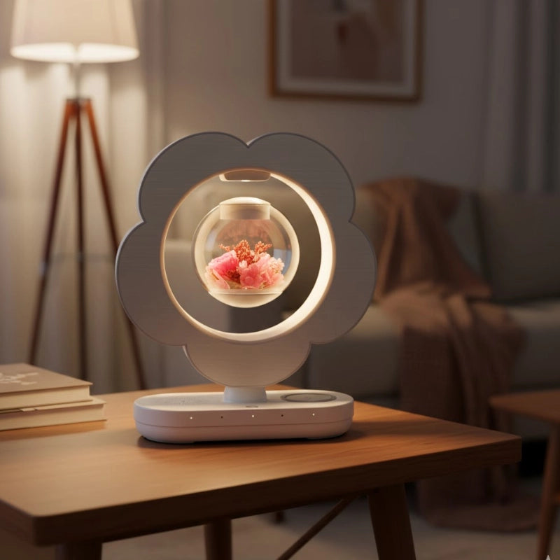 Levitating Preserved Rose Lamp