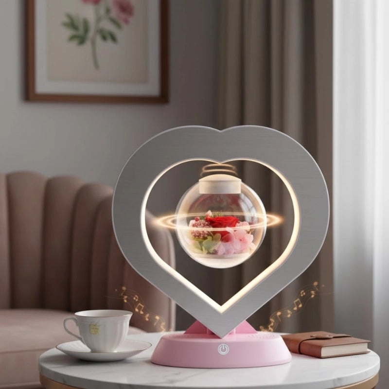 Levitating Preserved Rose Lamp