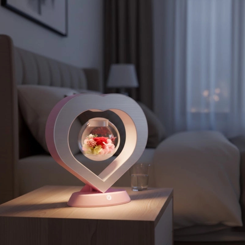 Levitating Preserved Rose Lamp