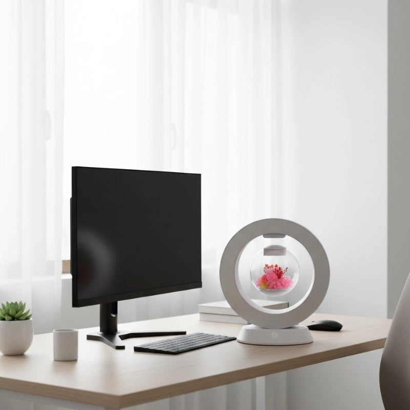 Levitating Preserved Rose Lamp