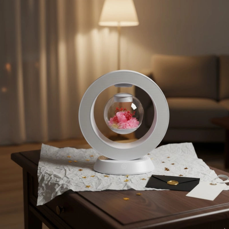 Levitating Preserved Rose Lamp