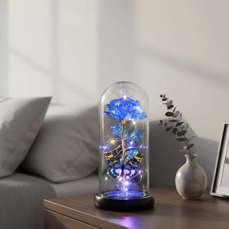 Galaxy Glass Rose Lamp