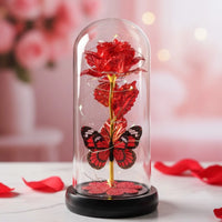 Galaxy Glass Rose Lamp