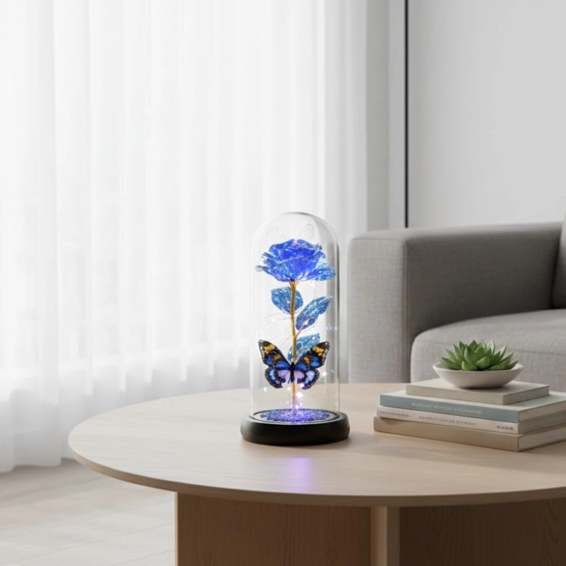 Galaxy Glass Rose Lamp