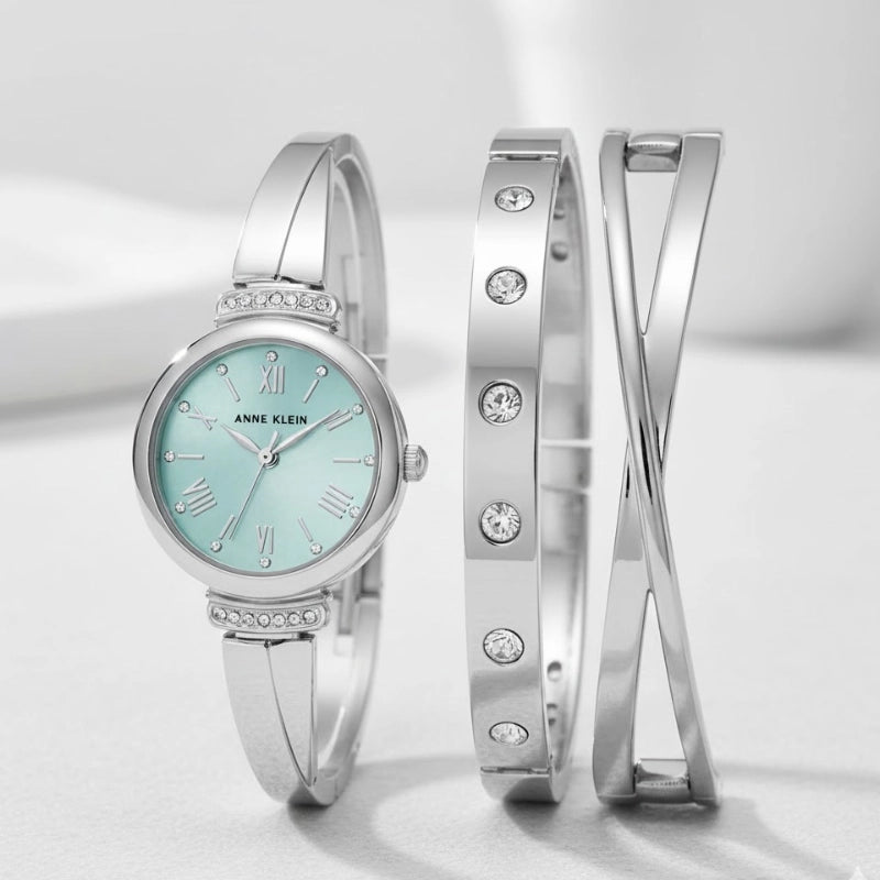 Crystal Bangle Watch Set