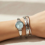 Crystal Bangle Watch Set
