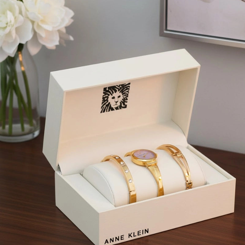 Crystal Bangle Watch Set