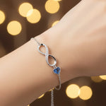 Infinity Heart Birthstone Bracelet