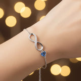 Infinity Heart Birthstone Bracelet