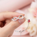 Infinity Heart Birthstone Bracelet