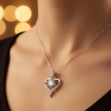 Rose Heart Moissanite Necklace