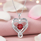Infinity Heart Birthstone Necklace