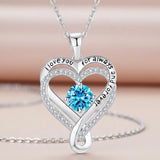 Infinity Heart Birthstone Necklace