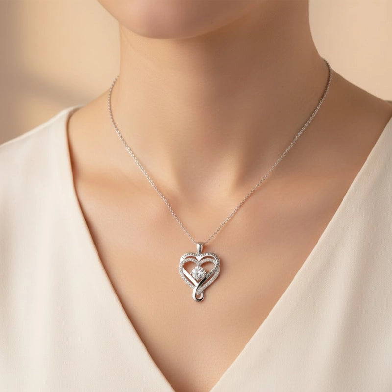 Infinity Heart Birthstone Necklace