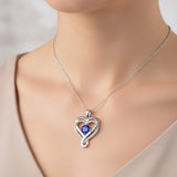 Infinity Heart Birthstone Necklace