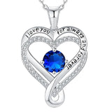 Infinity Heart Birthstone Necklace